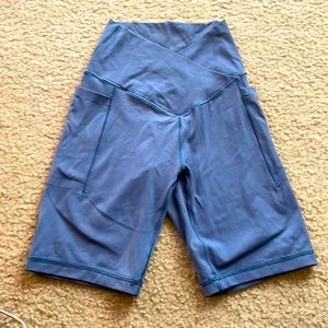Aerie blue biker shorts